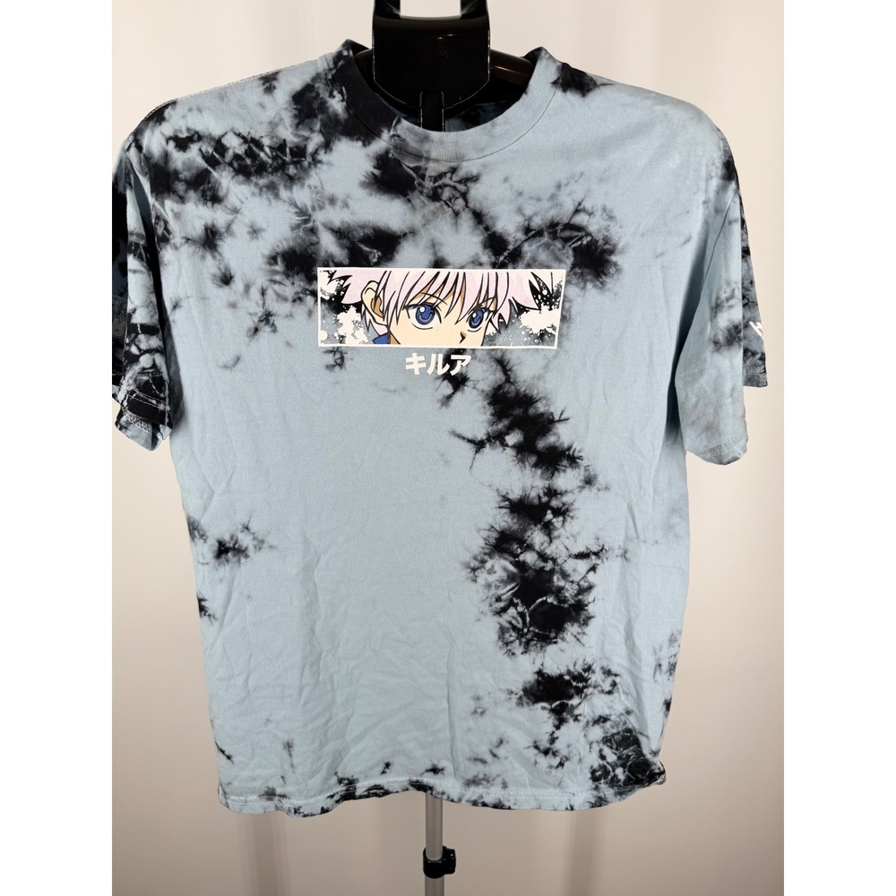 Hypland Hunter x Hunter Killua Tie Dye Shirt Mens Medium Blue Black Anime Tee